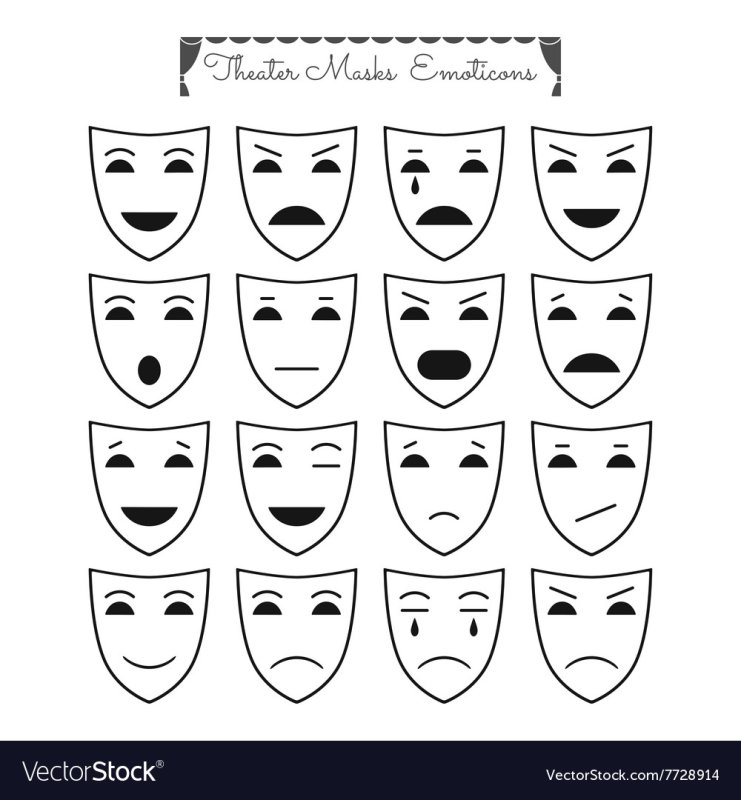 Маски эмоций для театра