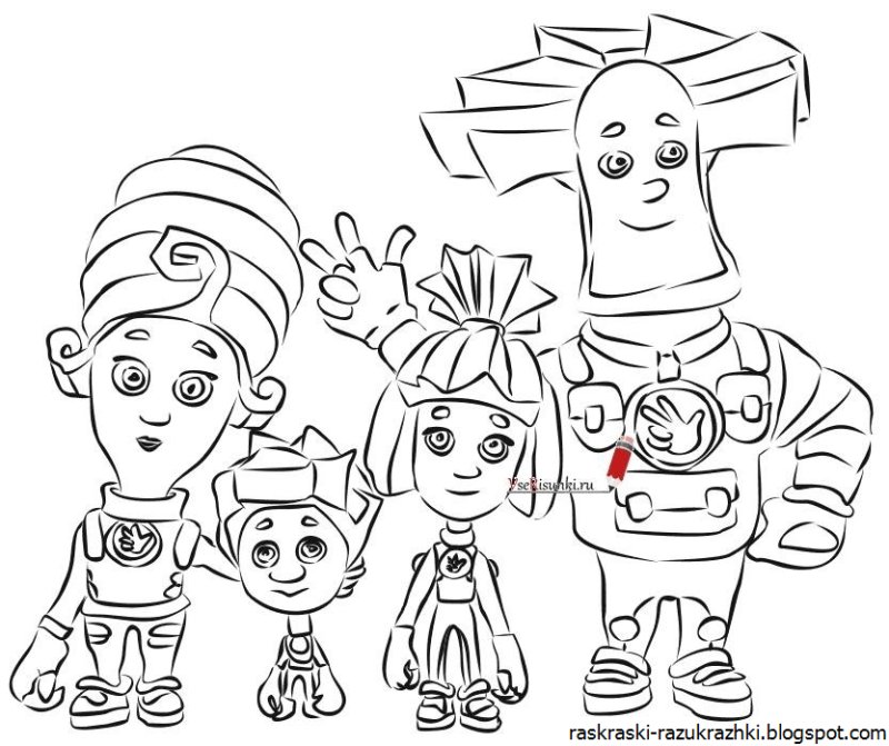 Раскраска "Фиксики"