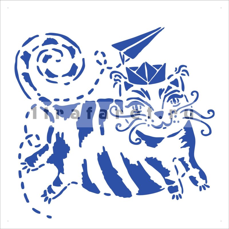 Трафарет рыбака