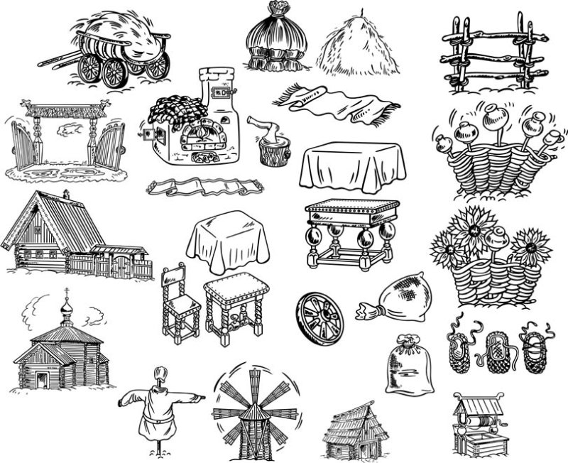 Деревня элементы