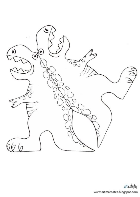 Динозавры для склеивания