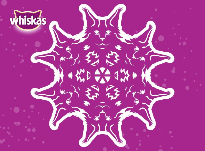 Вискас котоснежинки