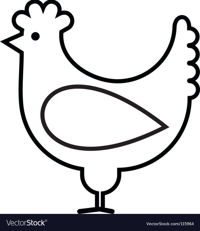 Трафарет курочки