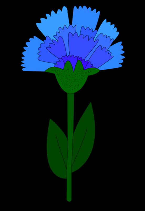 Цветок Василек для детей