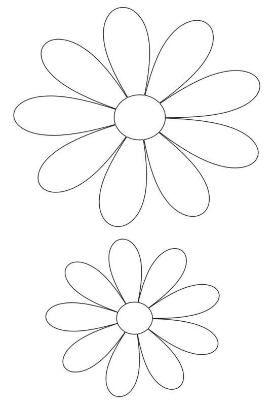 Ромашка раскраска