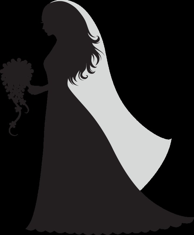 Силует девушкивплатье