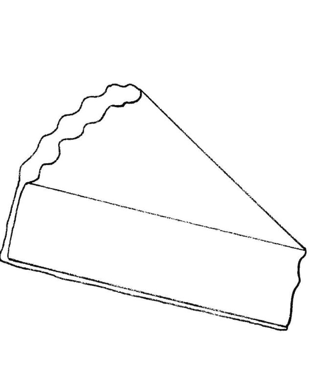 Кусочек торта раскраска