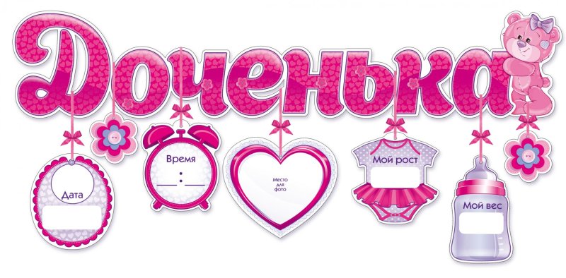 Плакат на выписку девочки