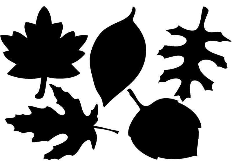 Трафарет листьев для вырезания