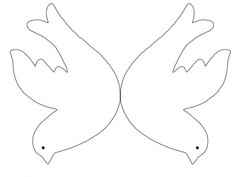 Голубь трафарет