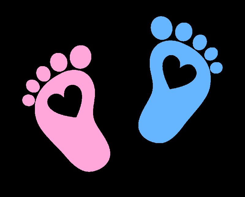 Трафарет ножки ребенка