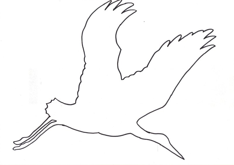 Журавли трафареты для вырезания