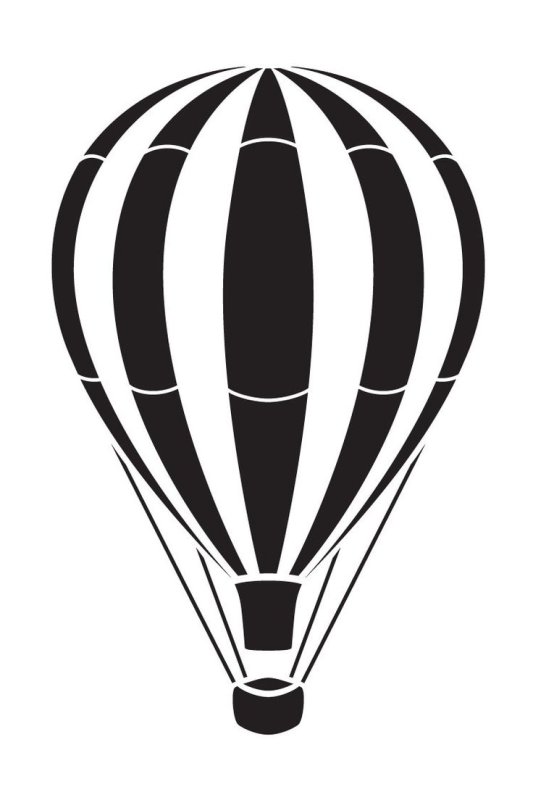 Векторный воздушный шар с корзиной