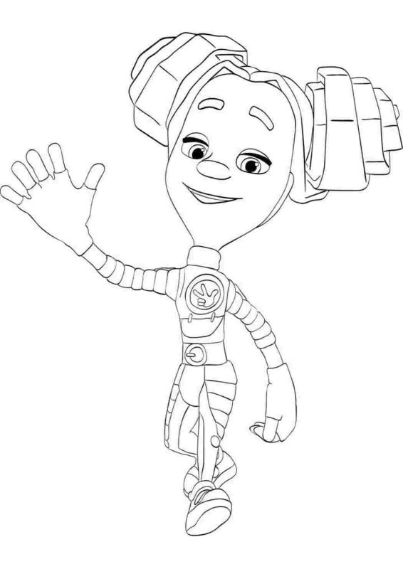 Раскраска Фиксики Файер