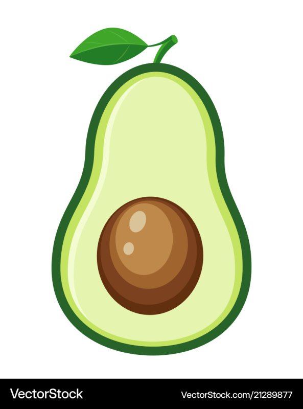 Авокадо мультяшный