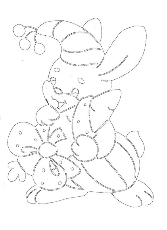 Трафареты на окна новогодние зверюшки