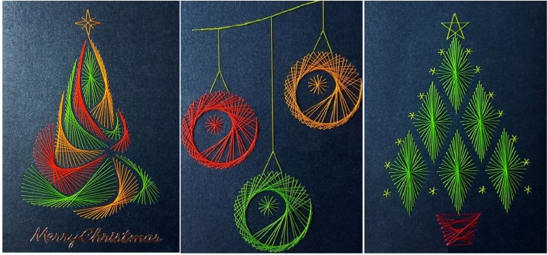 Вышивание на картоне для детей