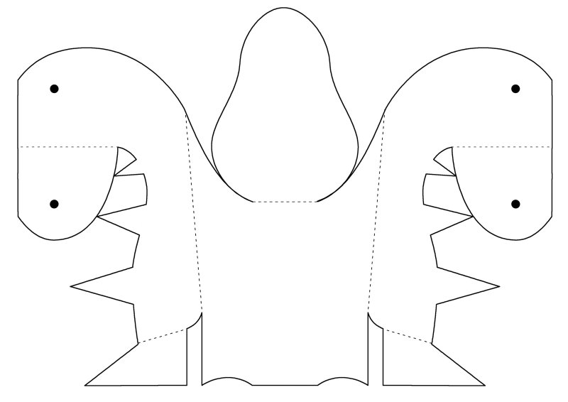 Поделки из бумаги динозавры для детей