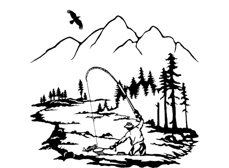 Пейзаж для выжигания