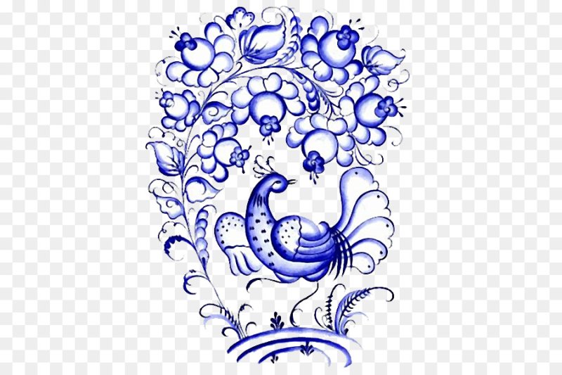 Росписи русские народные Городецкая и Гжельская