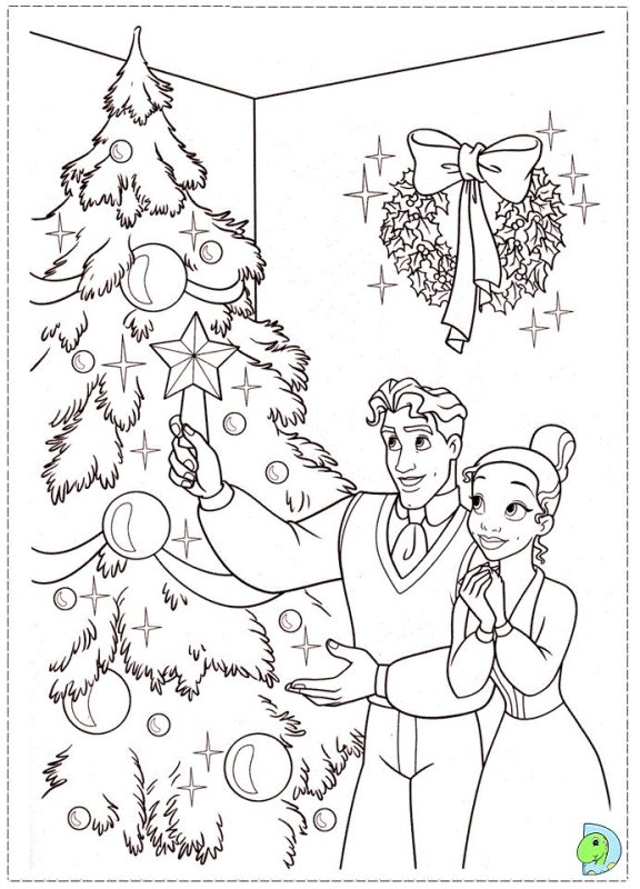 Рождественская раскраска