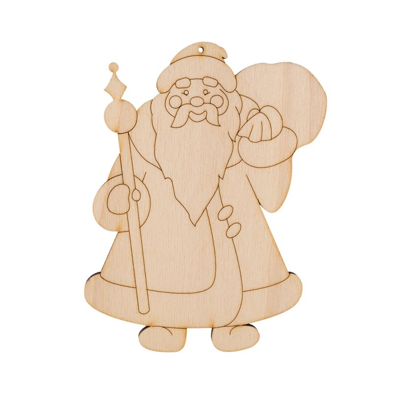 Деревянная фигурка Деда Мороза