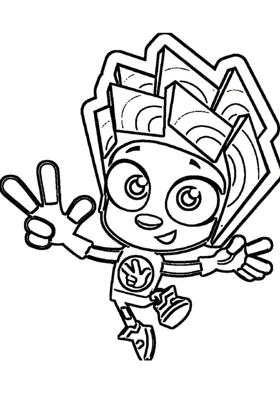 Фиксики Файер разукрашка