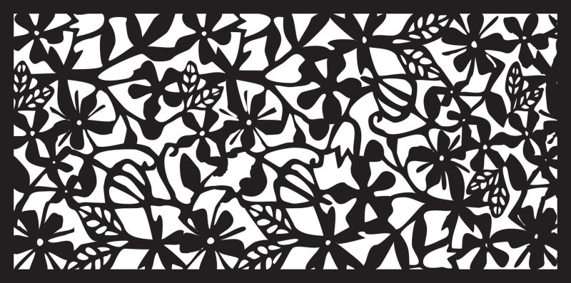 Цветочный узор для лазерной резки