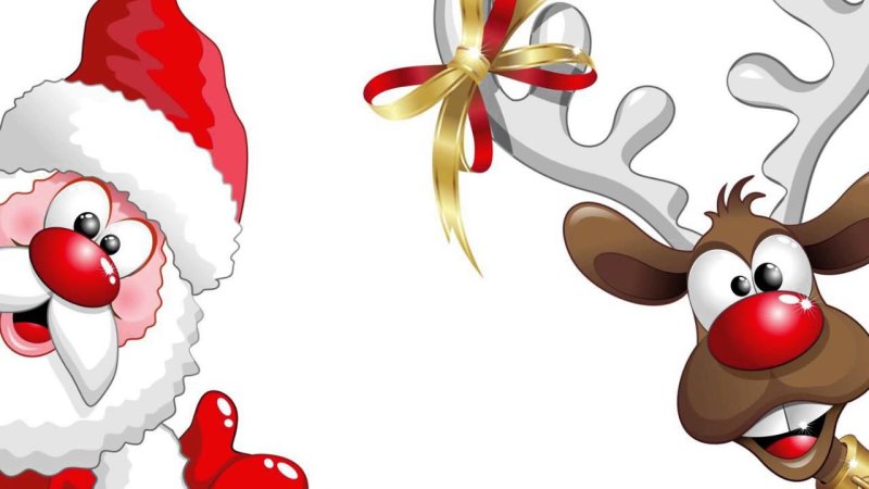 Дед Мороз заглядывает в окно