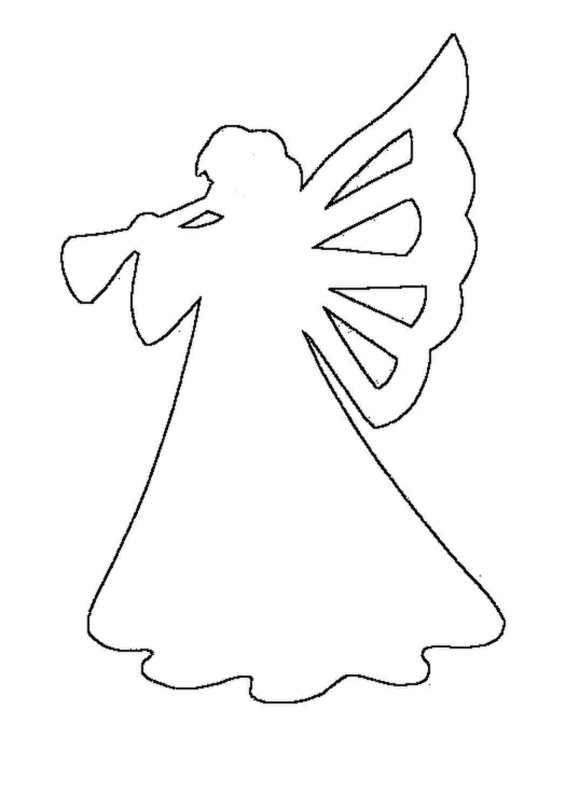 Шаблон ангелочка из бумаги