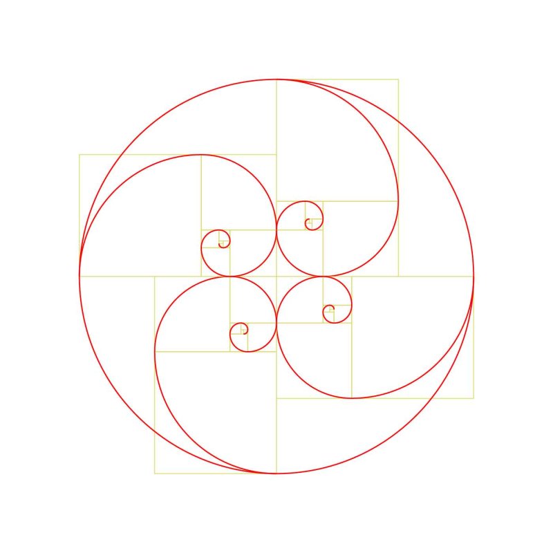 Золотая спираль спираль Фибоначчи