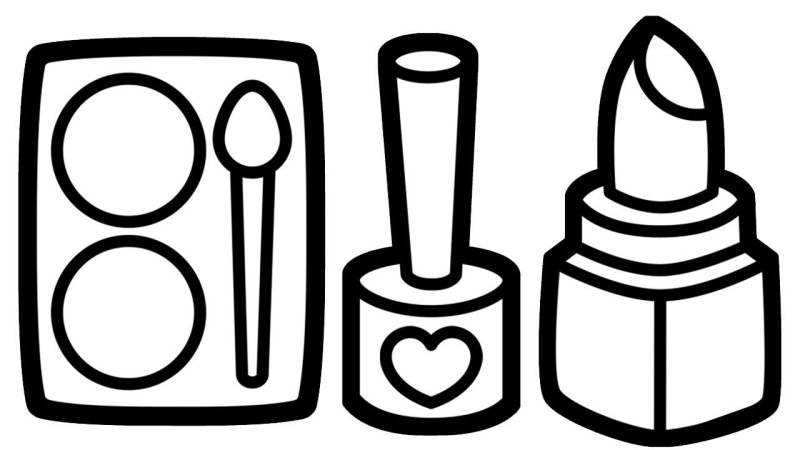 Косметика раскраска для детей