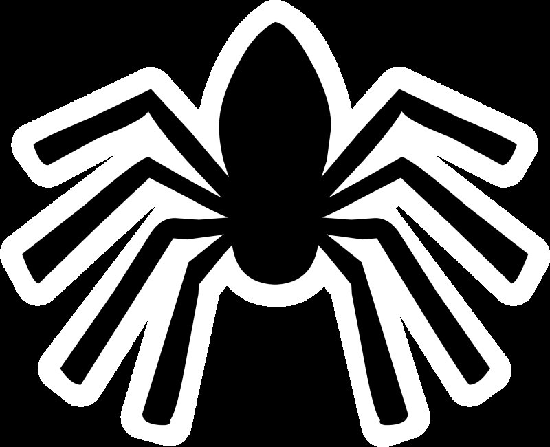 Трафарет паука для вырезания