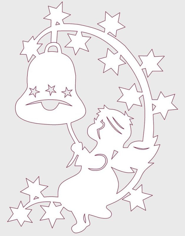 Трафареты на окна новогодние