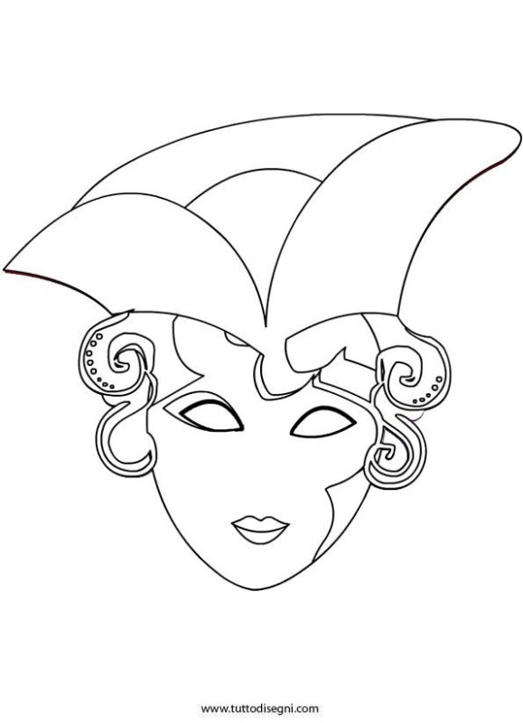 Венецианская маска трафарет