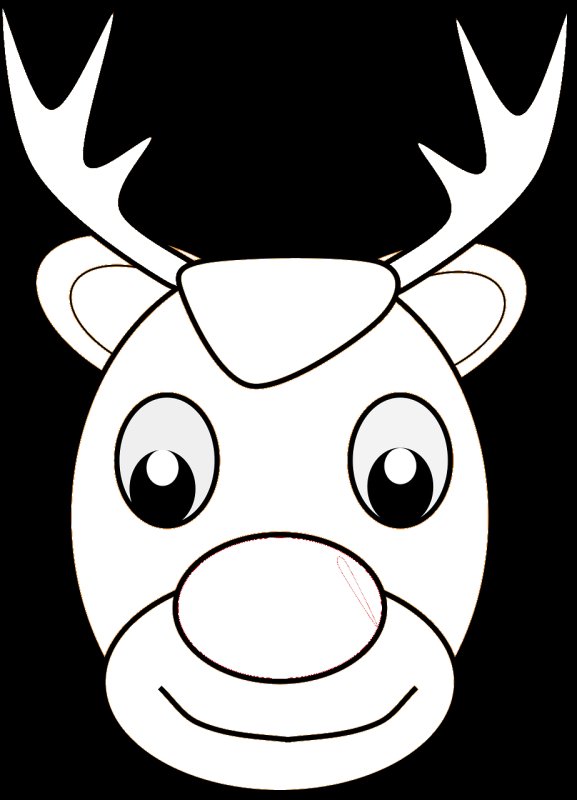 Морда оленя раскраска