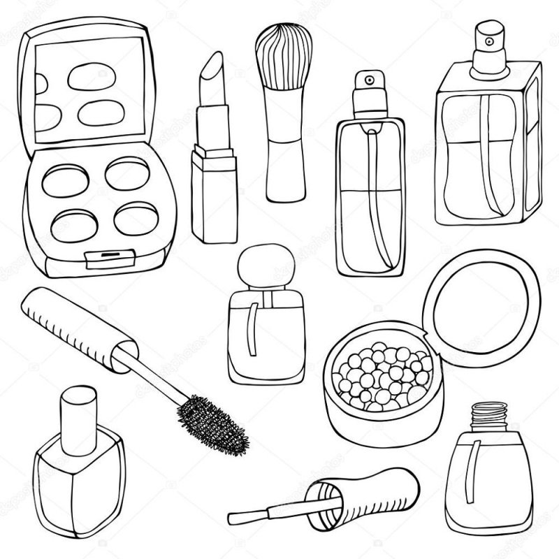 Косметика раскраска для девочек