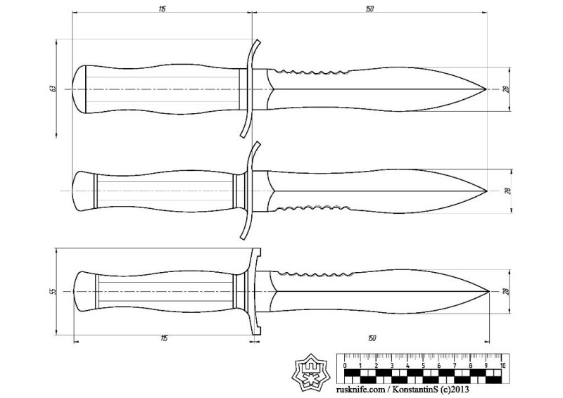 Нож НР 40 чертежи