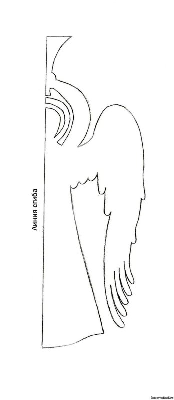 Трафарет Рождественского ангела