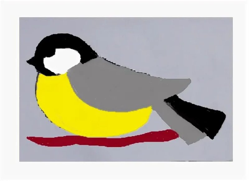 Синица птица аппликация