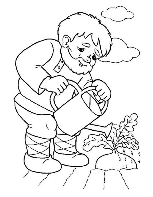 Раскраска по сказке Репка