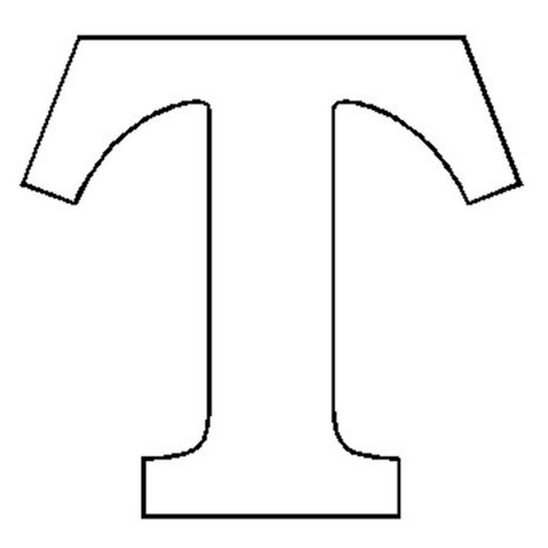 Трафарет буквы t