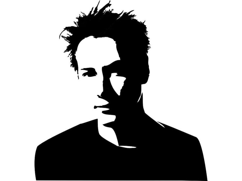 Киану Ривз вектор чб