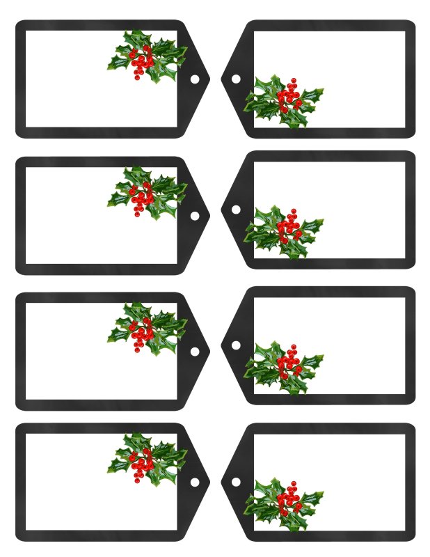 Новогодние этикетки для подарков