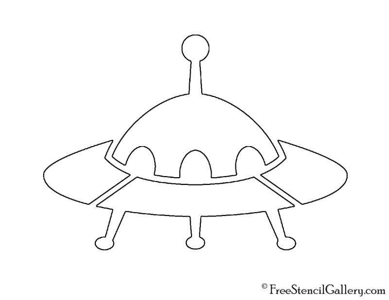 Летающая тарелка трафарет