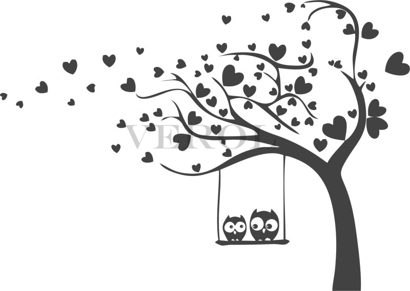 Дерево трафарет для рисования