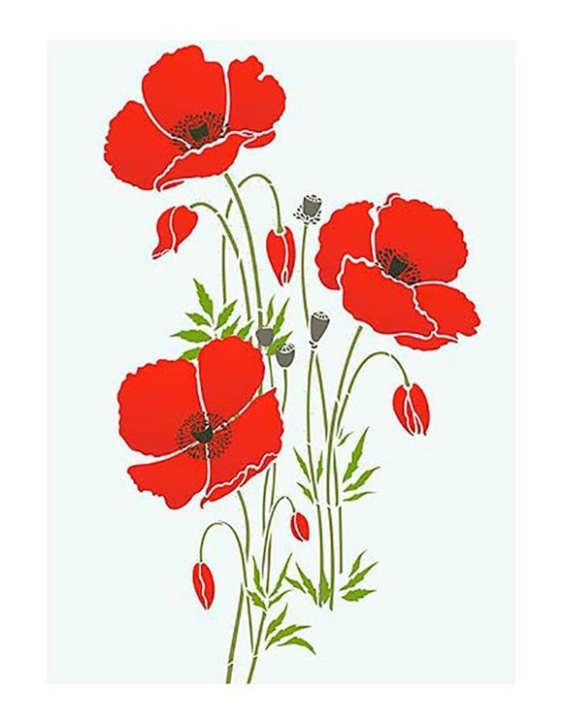 Трафареты маков