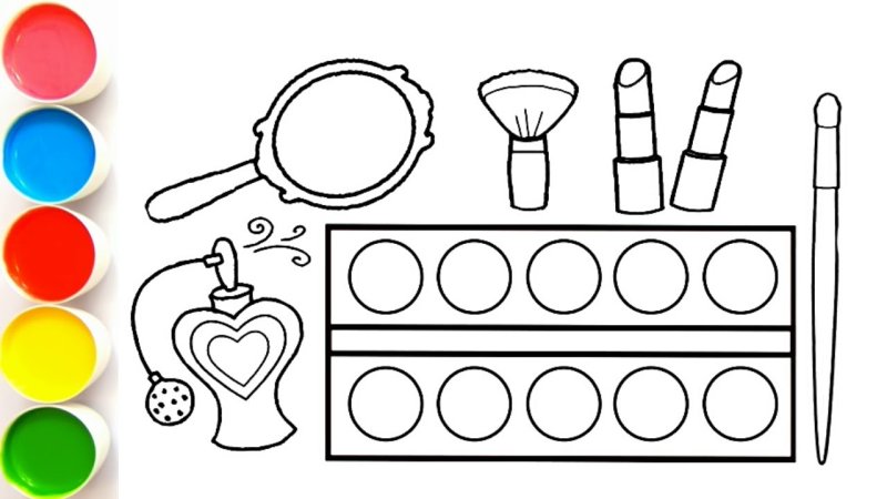 Распечатка косметики раскраска