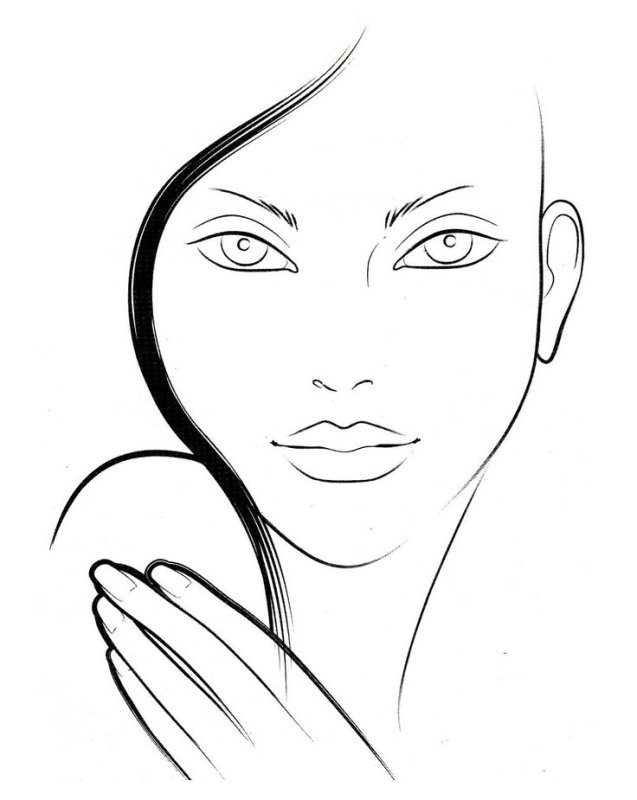 Макет лица для рисования