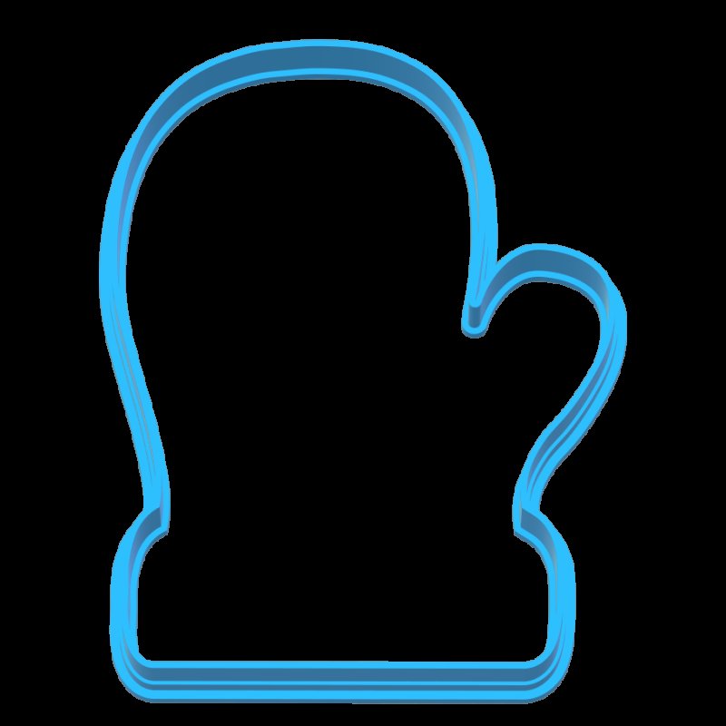 Трафарет рукавичка для пряника